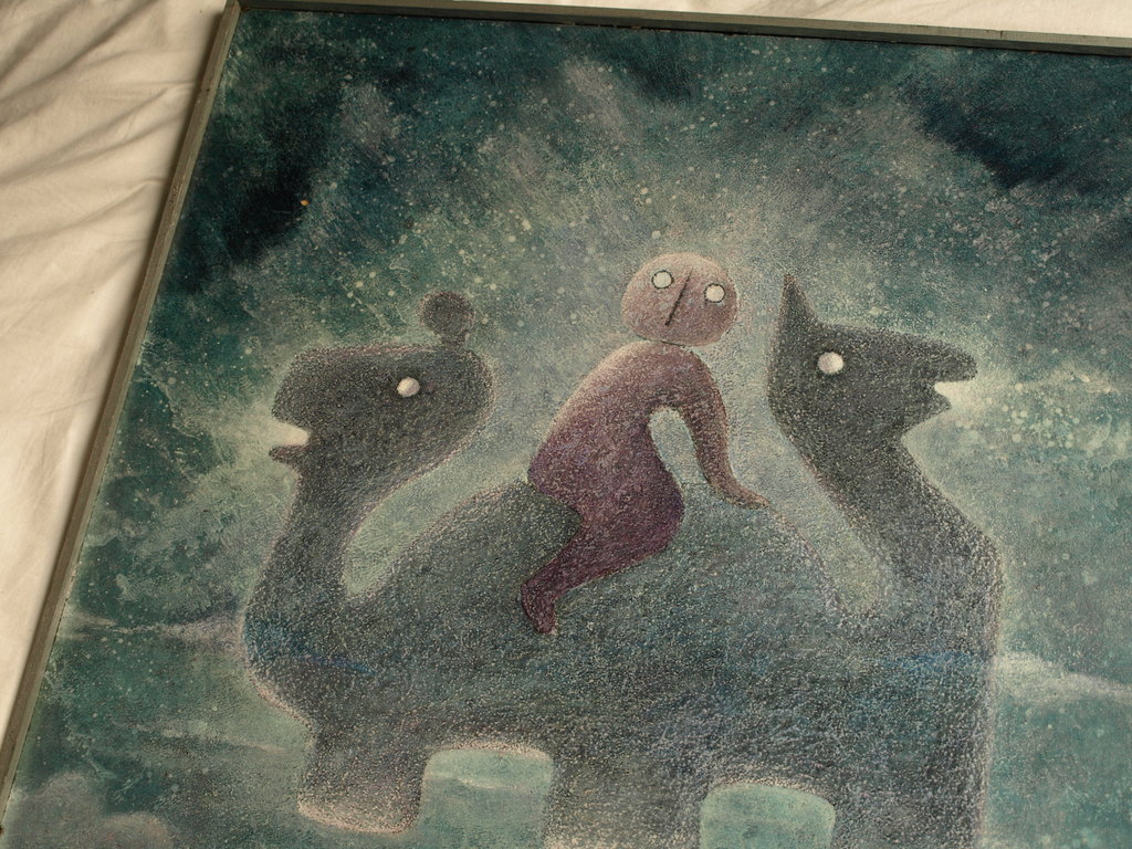 Huub Slabbers (1910-2002) : Acryl op spaanplaat – Yessna – gesigneerd - 1975 kopen? Bied vanaf 1!