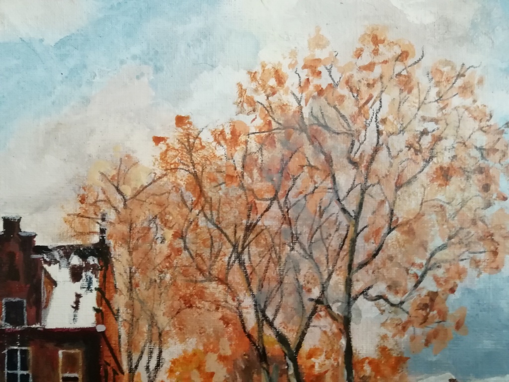 onbekend kunstenaar - olieverf op paneel - winter landschap kopen? Bied vanaf 1!