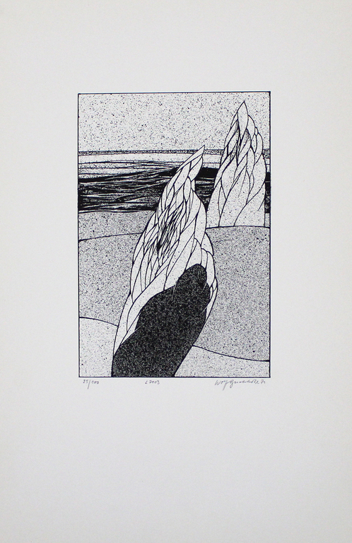 Wolff Buchholz: Lithografie + drie gratis werken, div. voorstellingen kopen? Bied vanaf 25!
