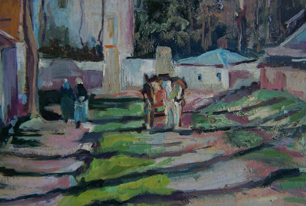 Zuid-Europees tafereel,  olieverf op doek kopen? Bied vanaf 20!