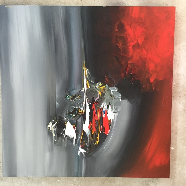 Gena Genadyj acryl op 3 D Doek    verkocht voor € 80!