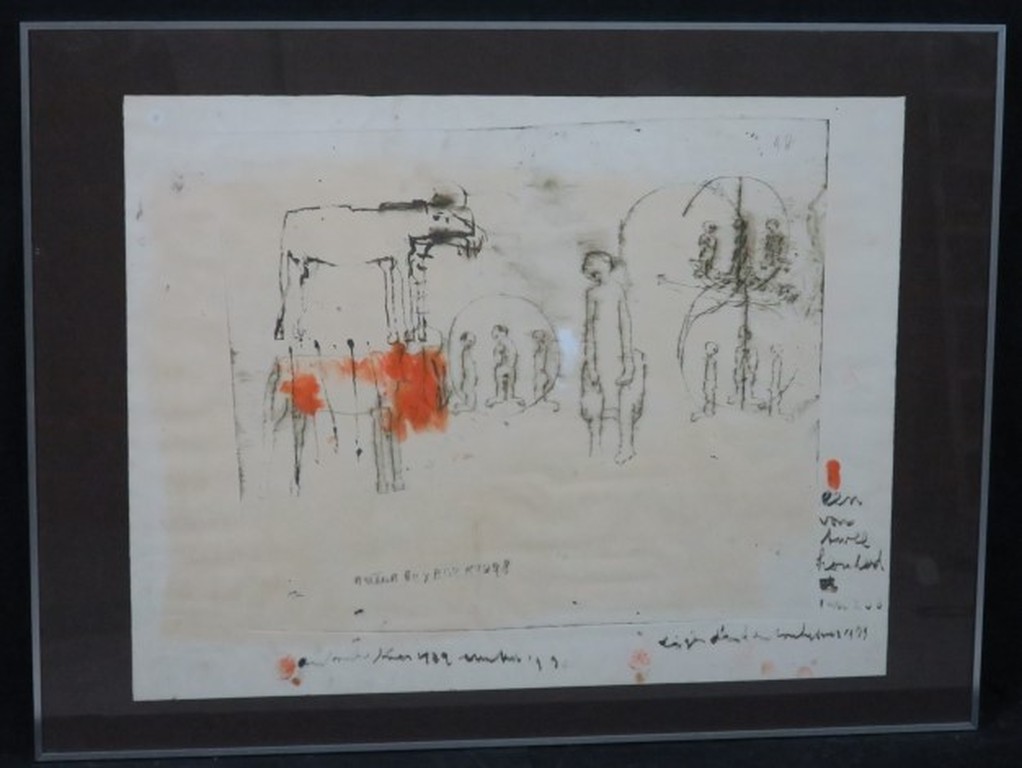 Anton Heyboer: Handbewerkte ets, Z.T. - Ingelijst kopen? Bied vanaf 250!