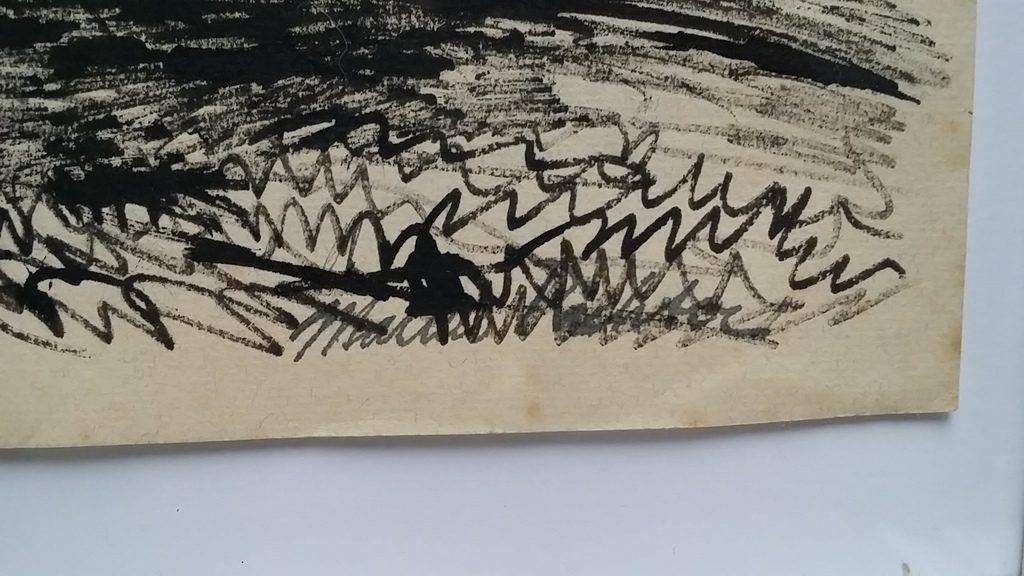 Marius Richters - Inkt tekening op papier kopen? Bied vanaf 100!