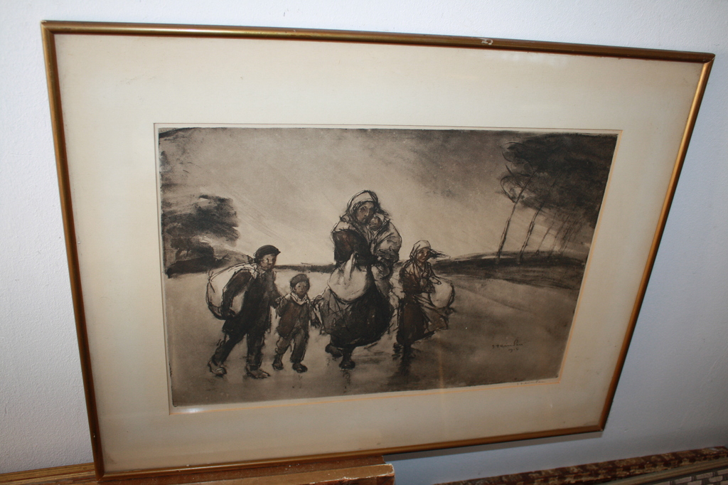 theophile steinlen - moeder en kinderen in de storm kopen? Bied vanaf 110!