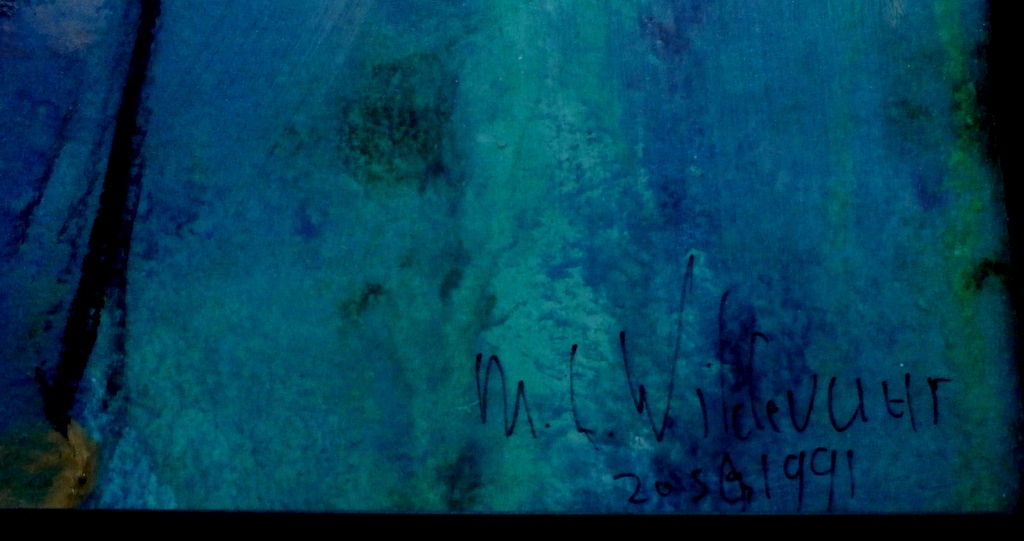 Maya Wildevuur: Geisha met waaijer - gemengde techniek op papier  kopen? Bied vanaf 375!