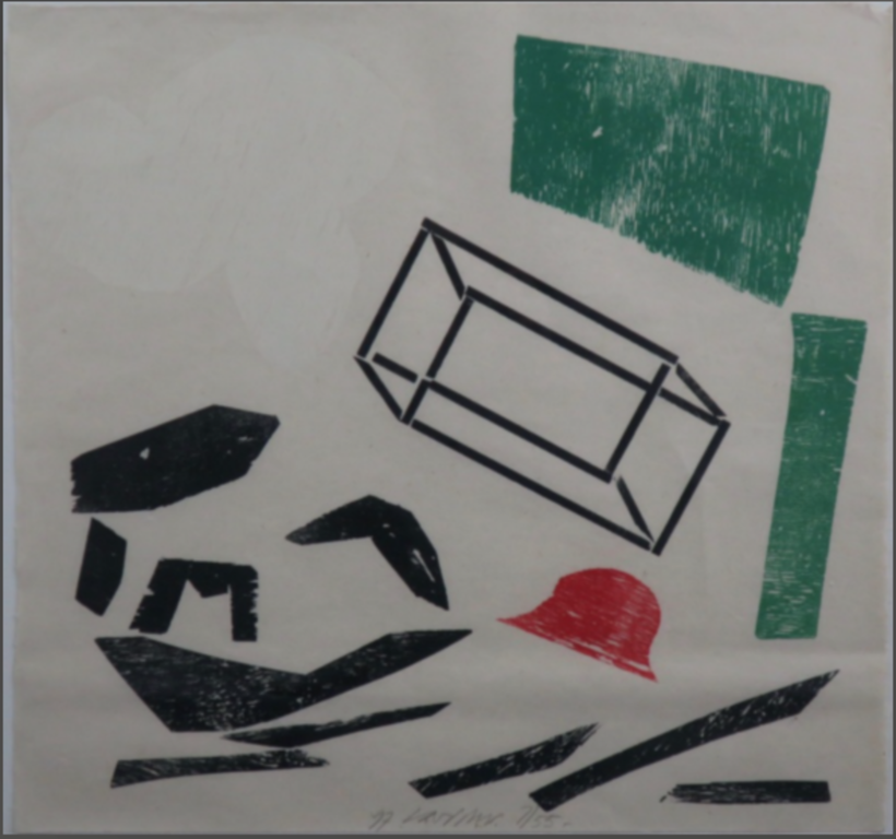 Carel Visser: Houtsnede, Zonder titel kopen? Bied vanaf 80!