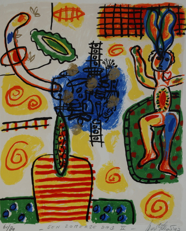 Keimpe Kootstra De zomerse dag II zeefdruk 61/80 1997  handgesigneerd kopen? Bied vanaf 15!