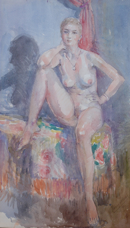 Zittend vrouwelijk naakt verkocht voor € 350!