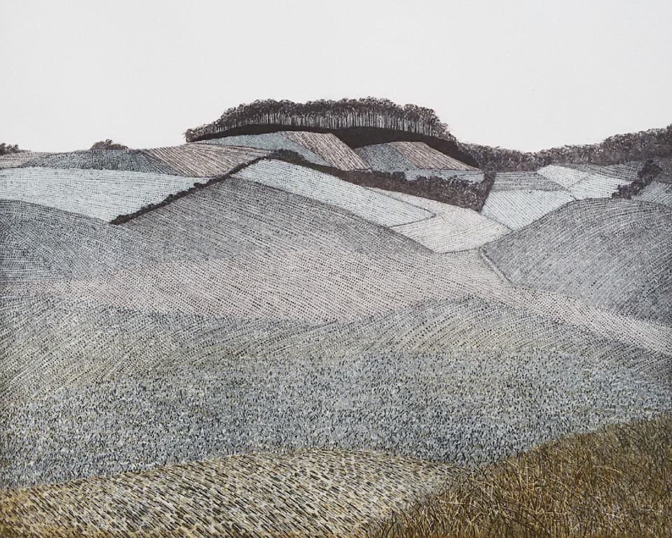 Peter Redeker - Landschaft, aquatint ets verkocht voor € 50!