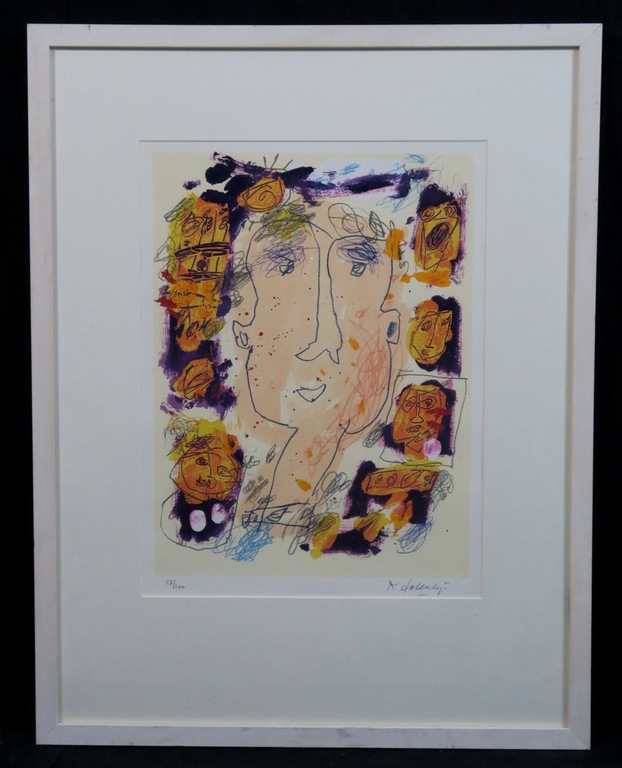 Kees Salentijn: Zeefdruk, El Espectador - Ingelijst verkocht voor € 40!