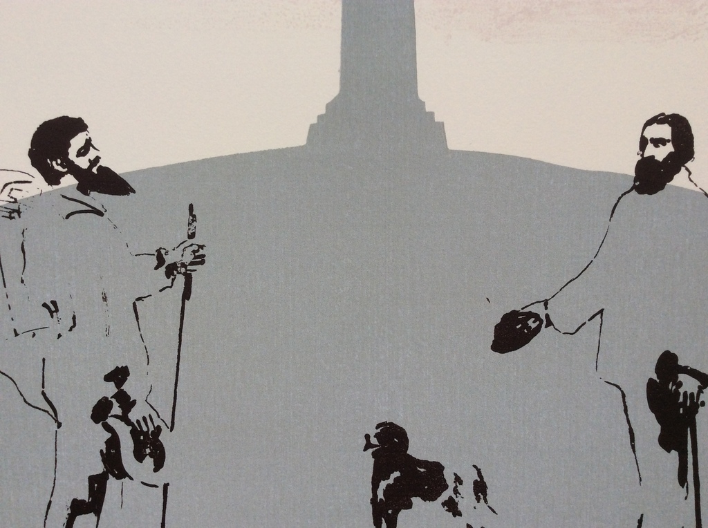 Peter Bes - Peter Bes - De ontmoeting - zeefdruk kopen? Bied vanaf 50!