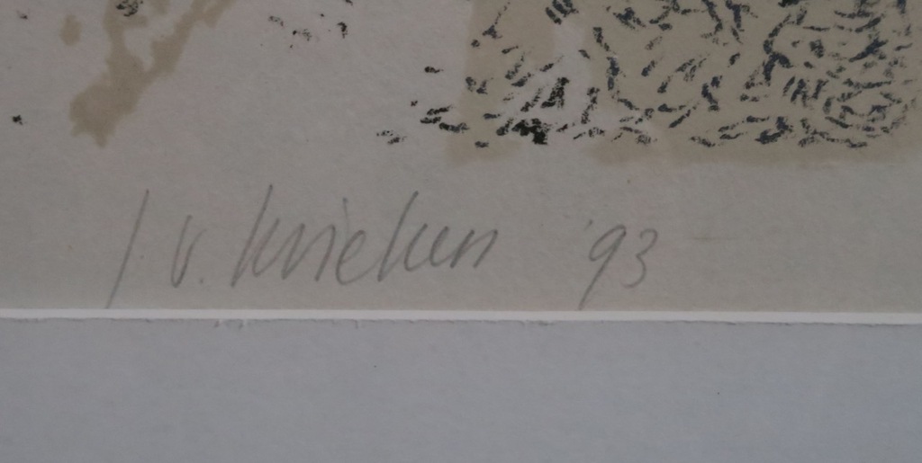 Jan van Krieken: Litho, Posities - Ingelijst kopen? Bied vanaf 20!