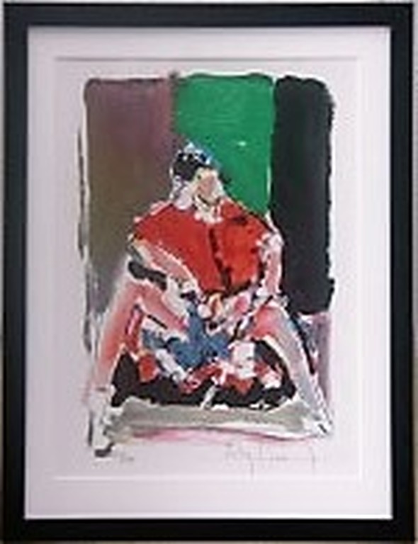 Victor Hasch -l'Espagnole- Mooie Lithografie. Handgesigneerd/Genummerd/INGELIJST verkocht voor € 65!