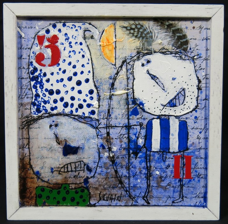 Christian Silvain: Gemengde techniek op doek, 3 H - Ingelijst verkocht voor € 100!