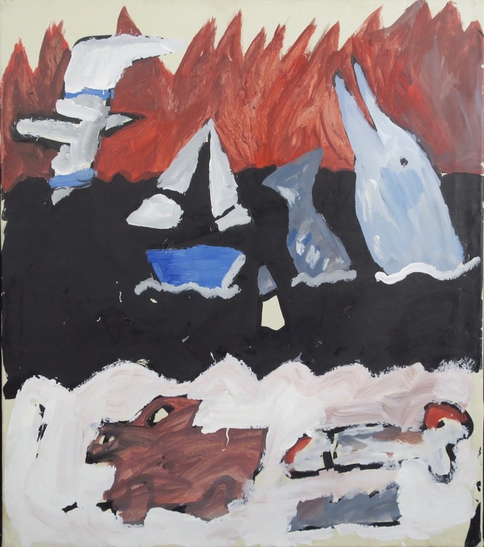 Maarten Ploeg: Acryl op papier op doek, Z.T. (Dolfijn) kopen? Bied vanaf 1!