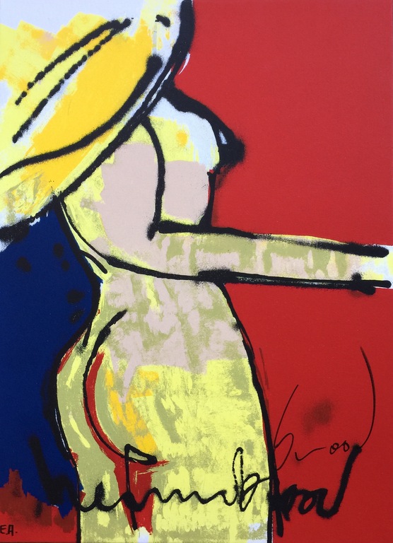 Herman Brood - Gesigneerde zeefdruk op linnen: Naked Beauty verkocht voor € 550!