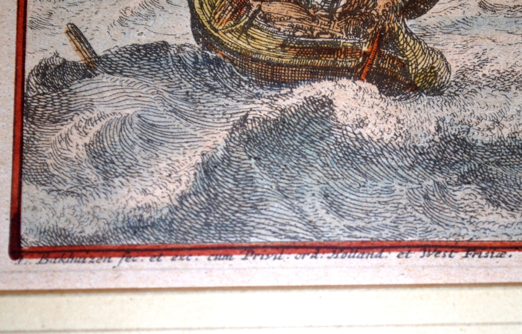 Schepen op zee - ingekleurde gravure - rond 1700  kopen? Bied vanaf 65!