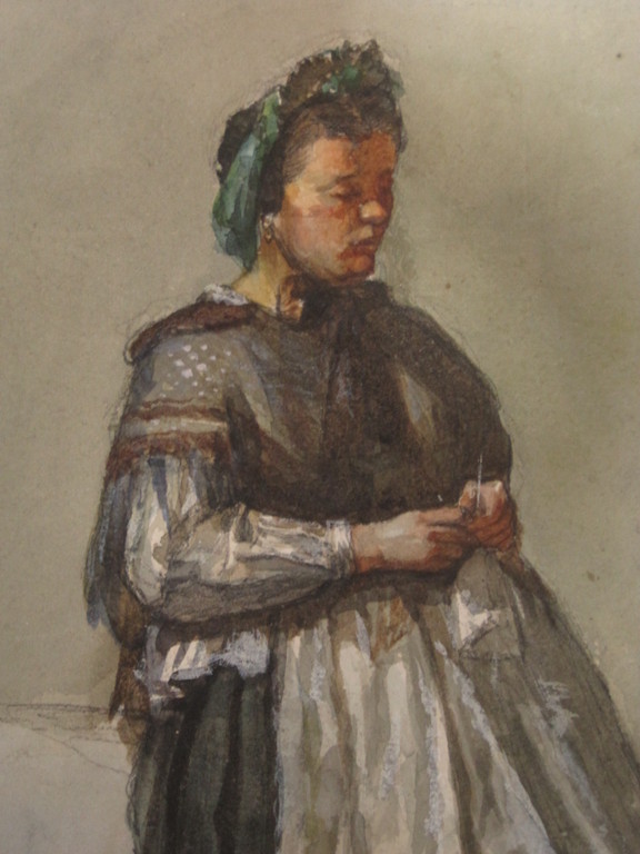 N. van der Waay 1855-1936 aquarel  verkocht voor € 160!