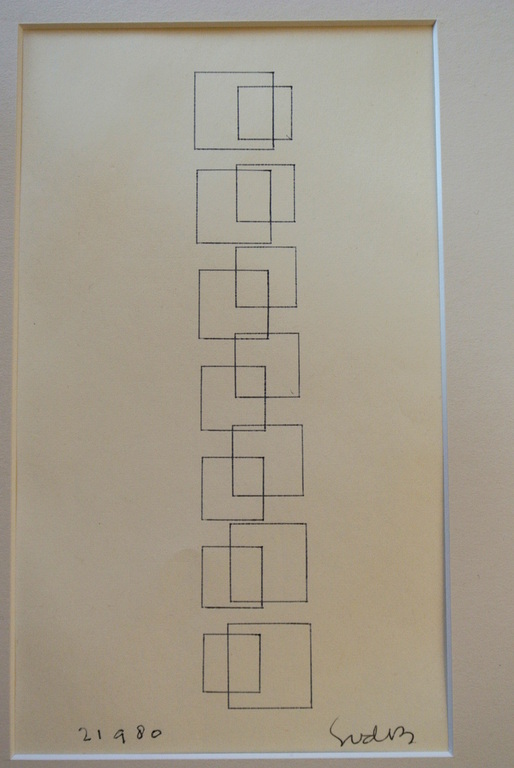 Siep van den Berg. -Variaties op een thema VI- Pentekening. 1980.Handgesigneerd. kopen? Bied vanaf 69!