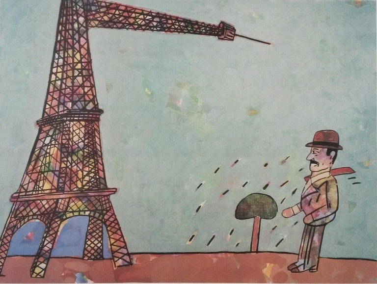 Antonio Segui - LAATSTE MAAL AANGEBODEN - Antonio Seguí - Eiffeltoren kopen? Bied vanaf 10!