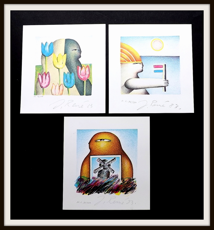 Jorg Reme - 3x litho - 1983 kopen? Bied vanaf 1!