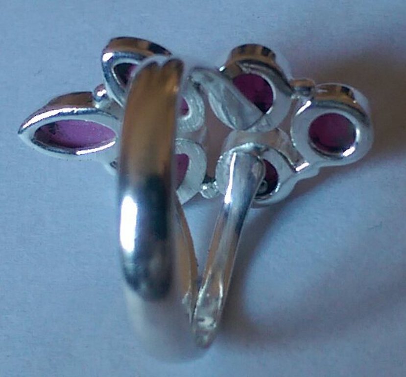 Zilveren ring met robijn  kopen? Bied vanaf 12!
