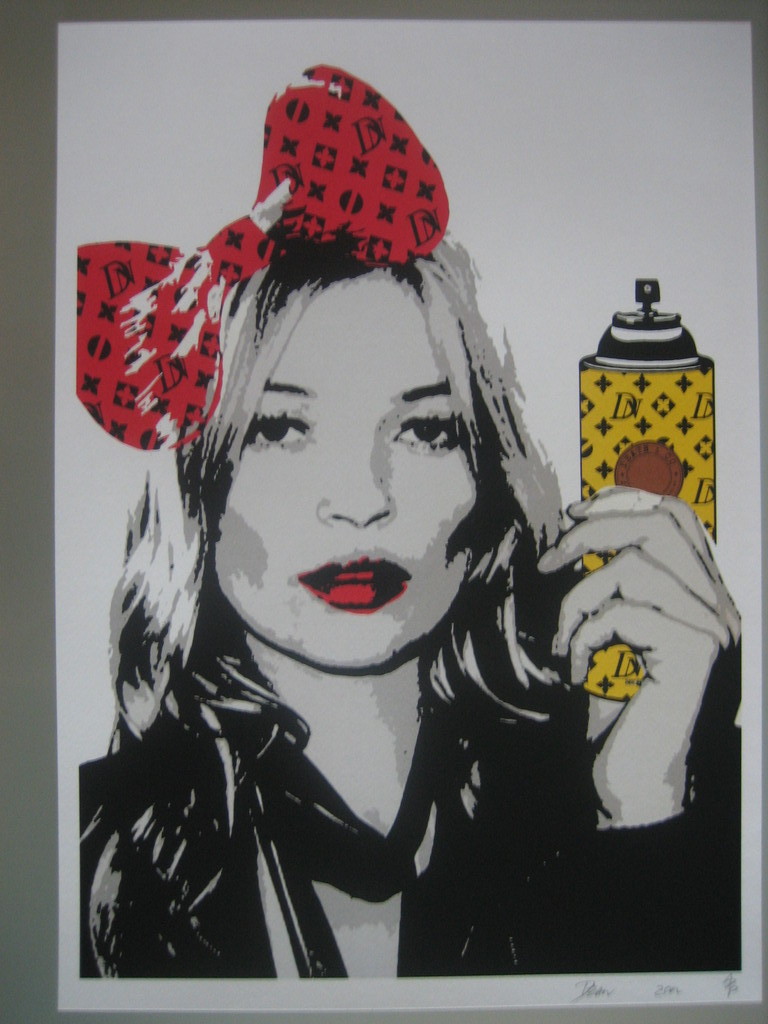 DEATH NYC Limited Edition Art print Graffiti Signed "Kate Moss DN" 2012 kopen? Bied vanaf 1!