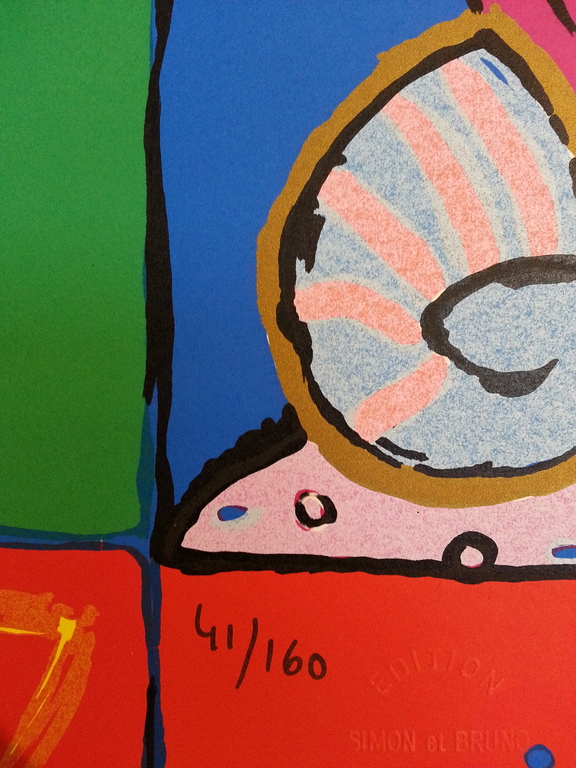 simon and Bruno. Losse zeefdruk. Titel " Double circle" kopen? Bied vanaf 20!