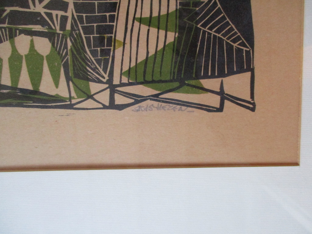 Gras Heyen: Houtgravure, Zonder titel kopen? Bied vanaf 45!