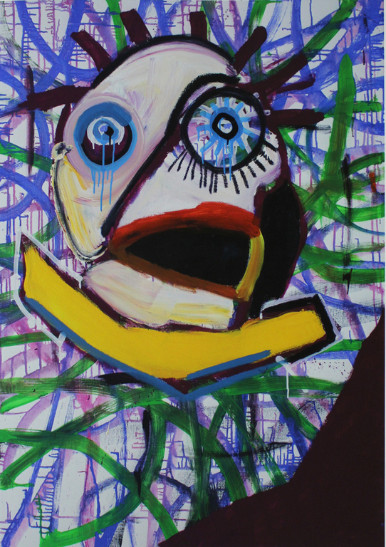 Paul Kostabi. -HAPPY STICK- Giclee. 2015. Handgesigneerd. verkocht voor € 59!