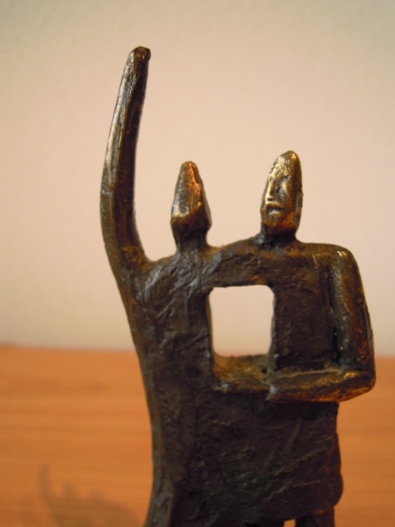 Pracht zwaar bronzen beeldje 18 cm hoog = niet gesigneerd. kopen? Bied vanaf 25!