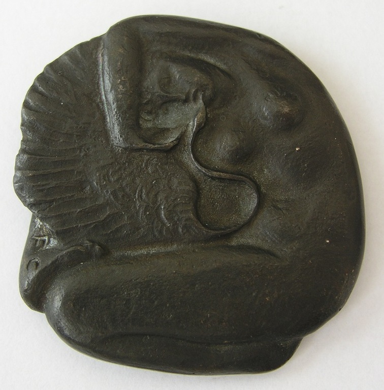 Fred Carasso: Bronzen penning 1967, Leda en de Zwaan kopen? Bied vanaf 150!