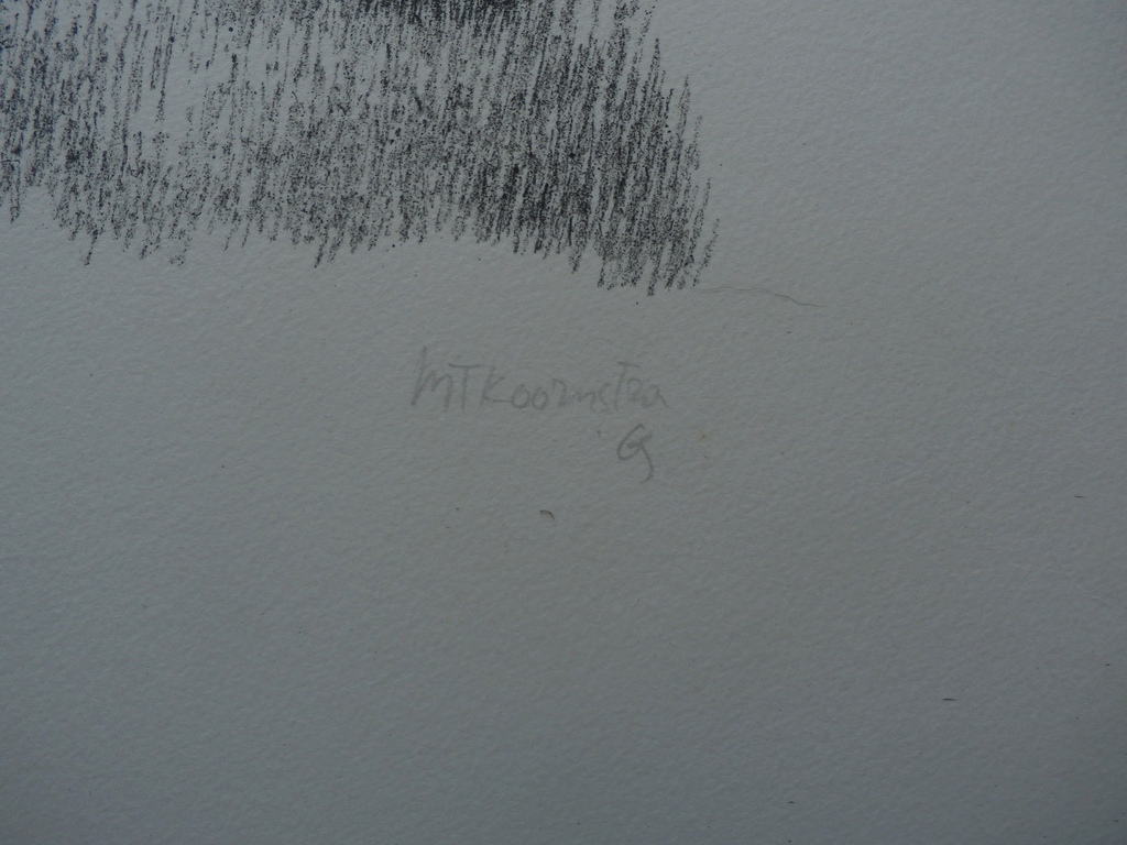 Metten Koornstra - Litho: 2 figuren in landschap - 1969 kopen? Bied vanaf 45!