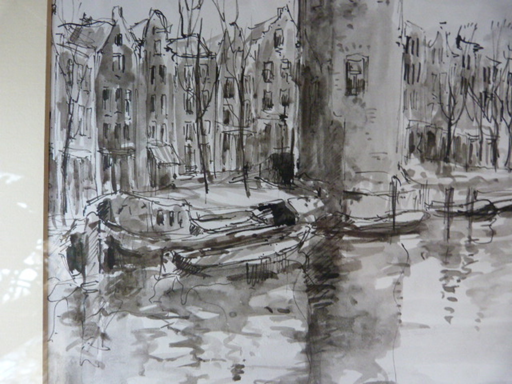 Montelbaanstoren te Amsterdam - tekening/aquarel. kopen? Bied vanaf 1!