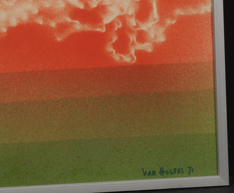 Jan van Holthe: Gemengde techniek op papier, Filet cosmique - Ingelijst kopen? Bied vanaf 1!