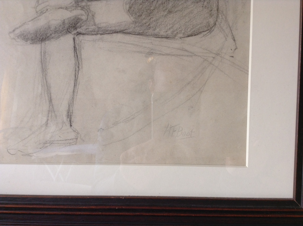 H.F. Boot (1877-1963) Maastricht - Naakt, potlood tekening op papier kopen? Bied vanaf 20!