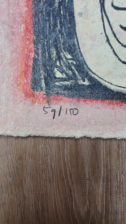 Hans Innemee, zeefdruk op handgeschept papier, Titel: La nude apres... kopen? Bied vanaf 50!