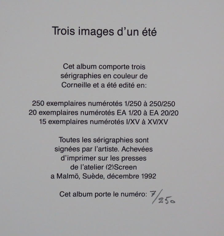 Corneille: Portfolio met 3 zeefdrukken in bijpassende map, Trois images d'un ete kopen? Bied vanaf 200!