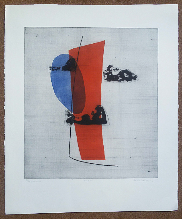 Anneke van der Mandele - Blue moon, aquatint ets kopen? Bied vanaf 35!