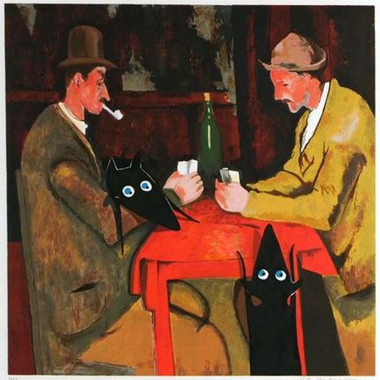Peter Bastiaanssen: Zeefdruk, Yapping Cezanne - Ingelijst kopen? Bied vanaf 80!