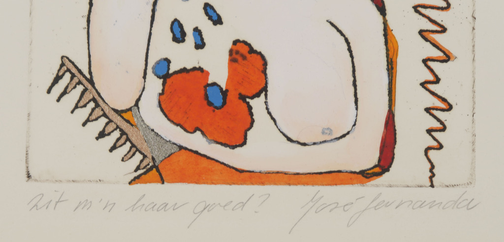 Jose Fernanda: Handbewerkte Ets, Zit m'n haar goed? kopen? Bied vanaf 20!