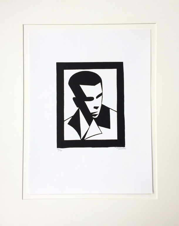 Cesar Domela: Zeefdruk, Portret man kopen? Bied vanaf 1!