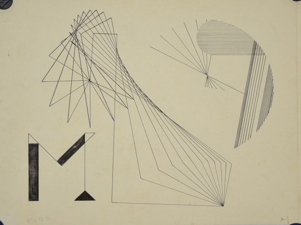 Gert Jan Meyer: Pentekening. Geometrische composities kopen? Bied vanaf 1!