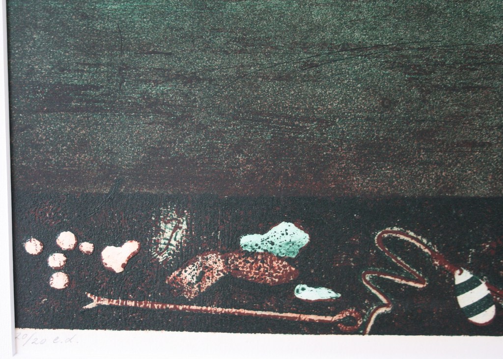 Arthur Stam, gekleurde ets 'viswater' kopen? Bied vanaf 1!