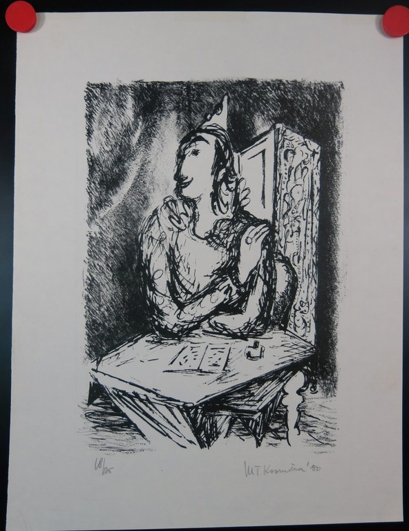 Metten Koornstra: Litho, Clown aan tafel kopen? Bied vanaf 40!