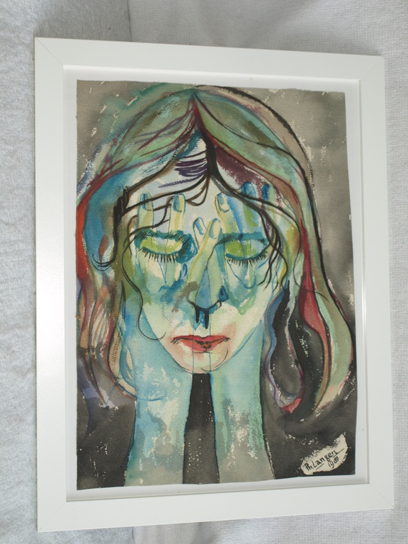 P. H. Langen - Aquarel – Portret – Gesigneerd & ingelijst - *DAKA-AANBIEDING* kopen? Bied vanaf 23!