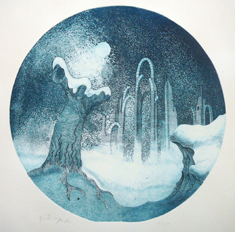 Peter Jansen: 'Visioen' (2) -kleurenets/gesigneerd- kopen? Bied vanaf 25!