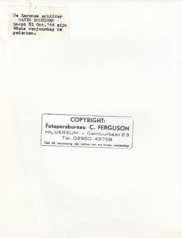 David Schulman: Portretfoto-C.Ferguson kopen? Bied vanaf 1!