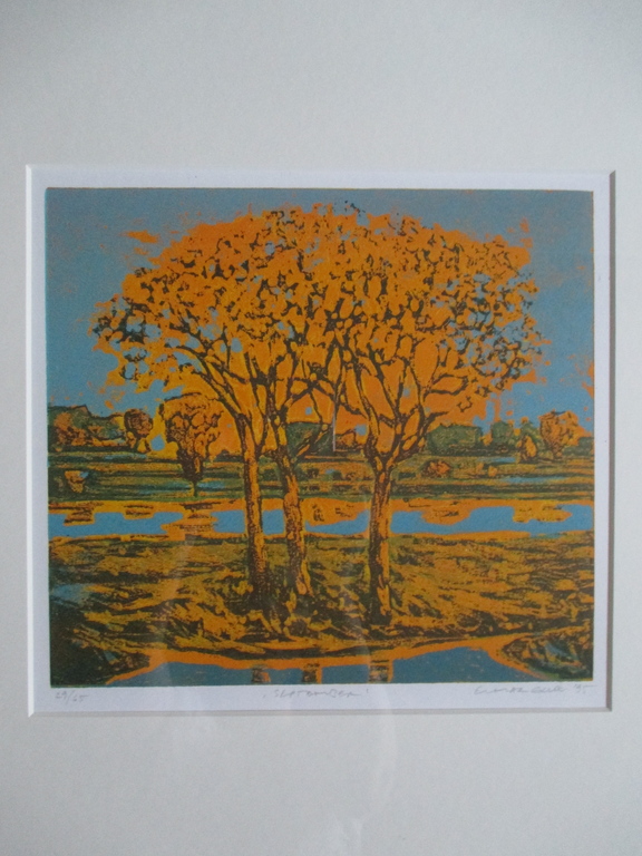 Elmar Gille, grafiek 1995, Mooi ingelijst verkocht voor € 70!