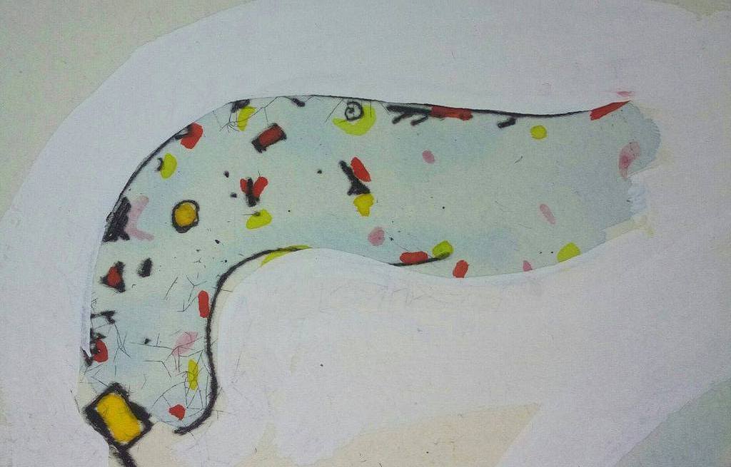 Holly Witteveen: ingekleurde ets - Dynamisch met dekwit kopen? Bied vanaf 1!